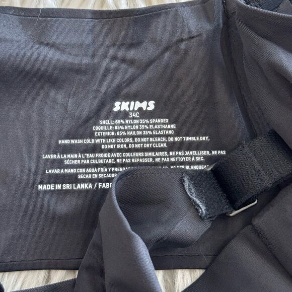 Skims Smoothing Intimates Unlined Full Coverage Bra Onyx Size 34C - Picture 7 of 8